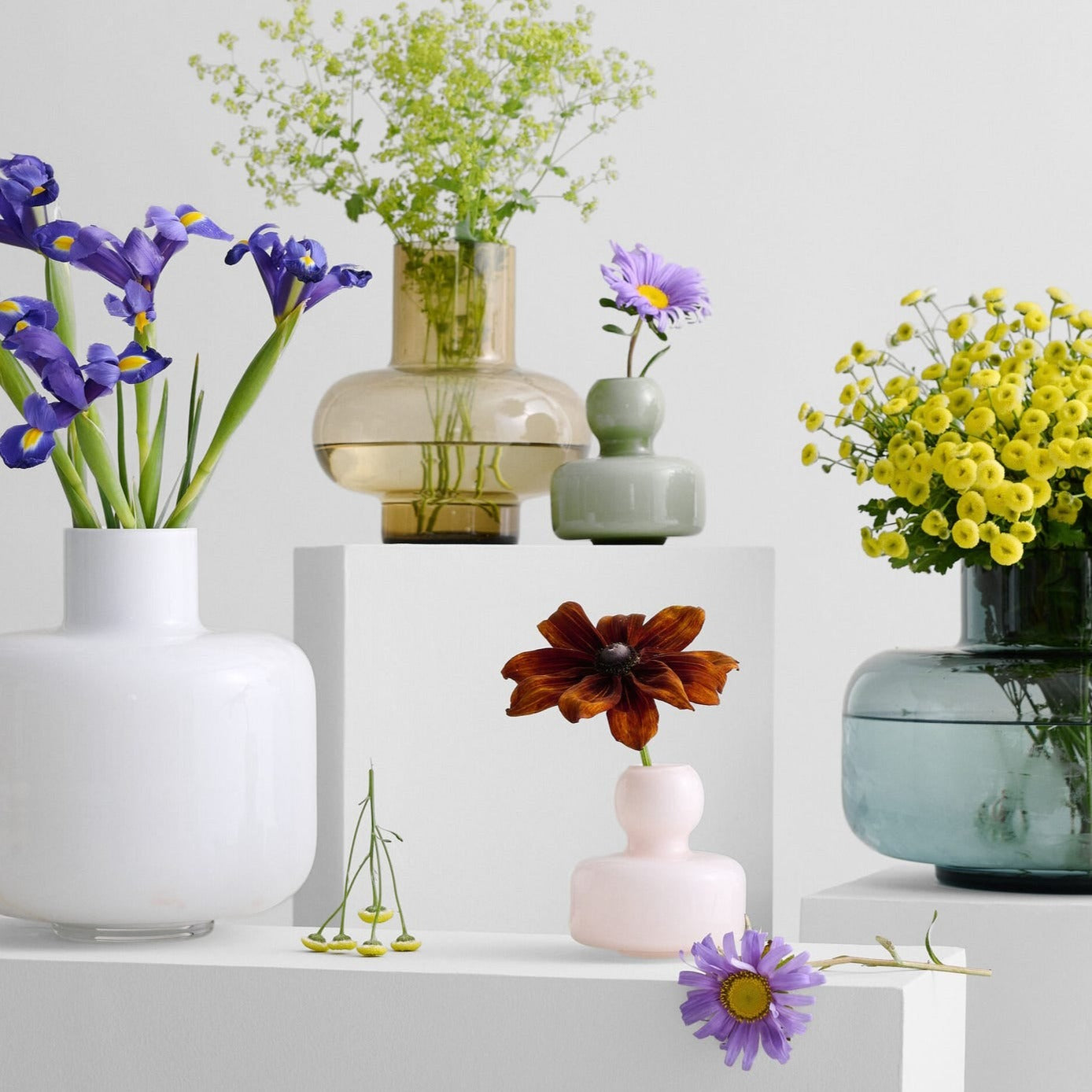 Marimekko Flower Vase Olive | FUNSTY