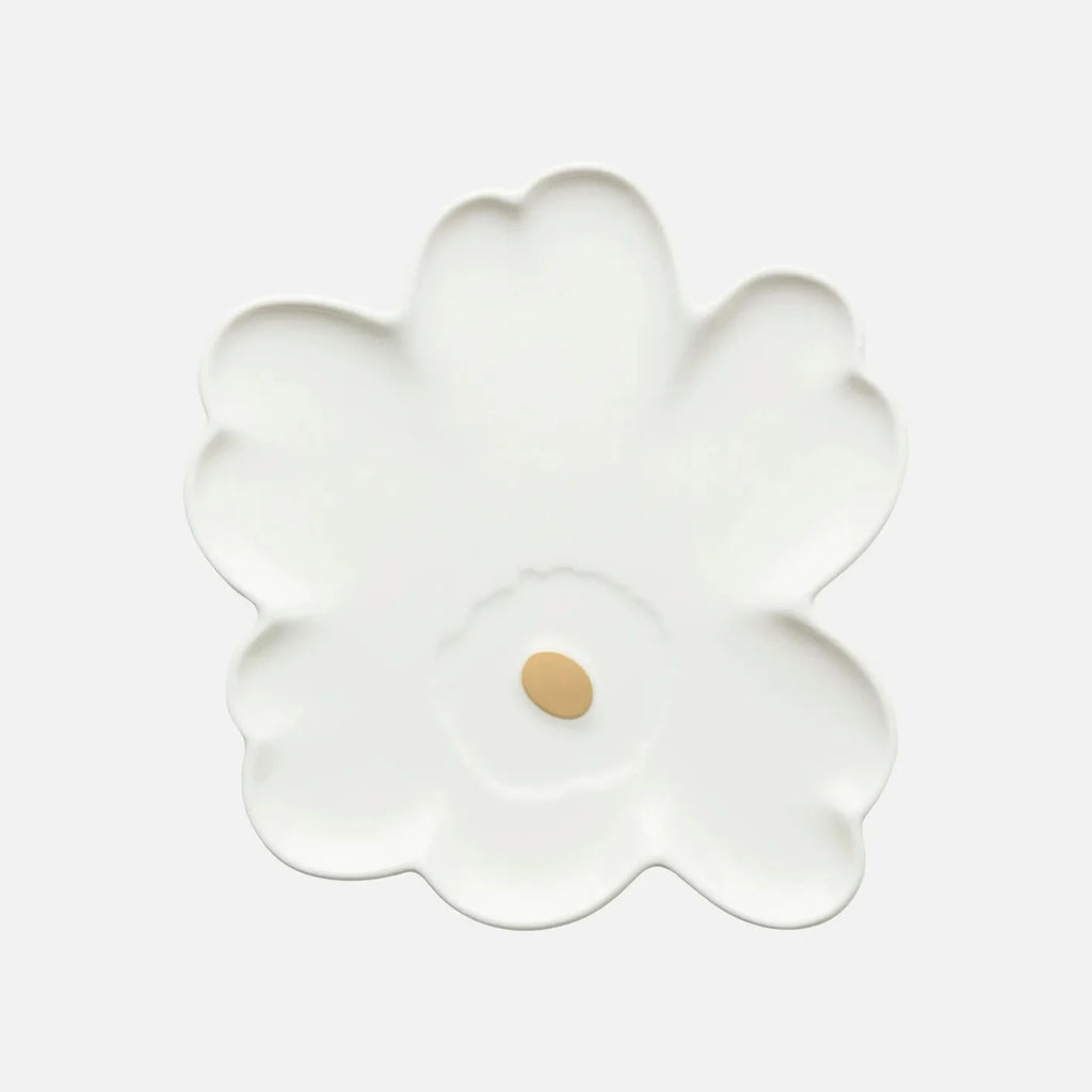 Marimekko Unikko Plate 20cm White | FUNSTY
