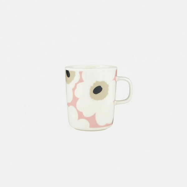 Floral-patterned mug on a white background