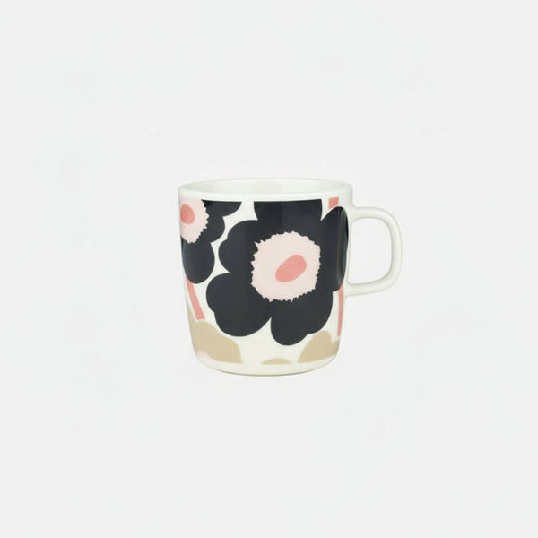 Mug with floral pattern on a white background