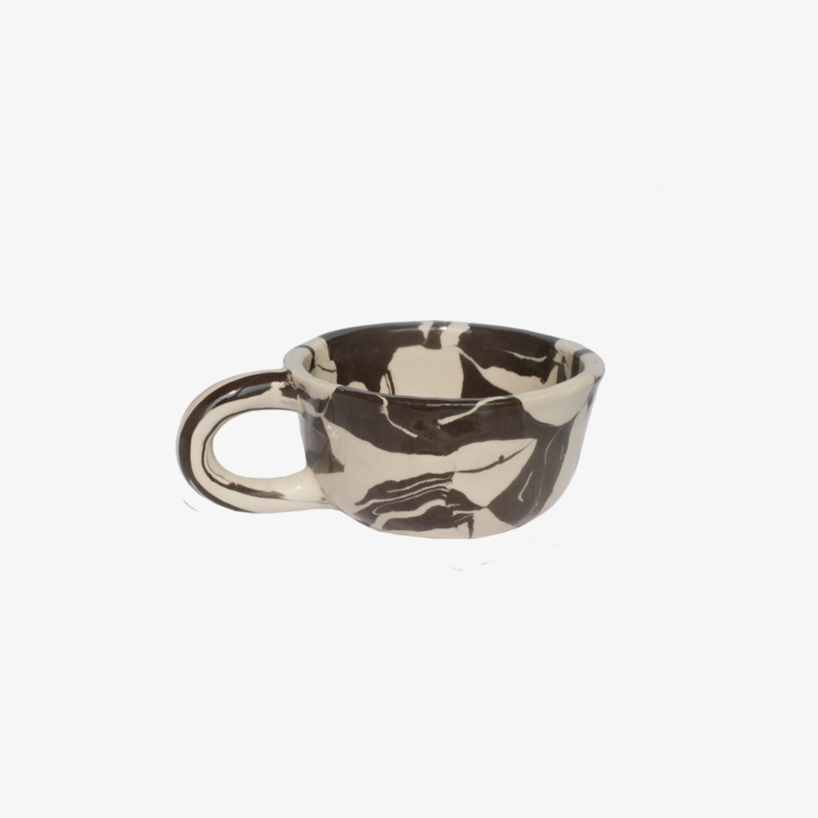 Latte Mug Marble Black 260ml - Thumbnail 5