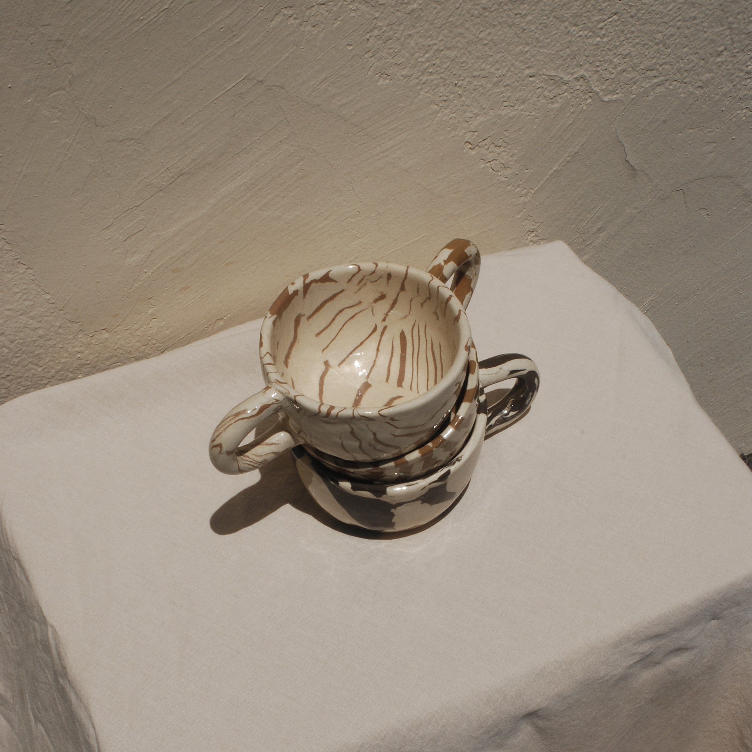 Latte Mug Stripe Choco 260ml - Thumbnail 2