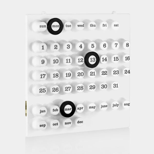 Ring-A-Date Perpetual Wall Calendar White - FUNSTY Toronto