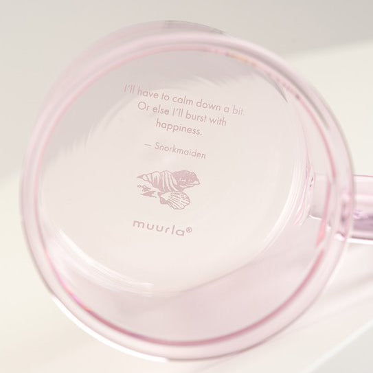 Pink lid with text and branding on a white background