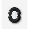 Black plastic clip on a white background