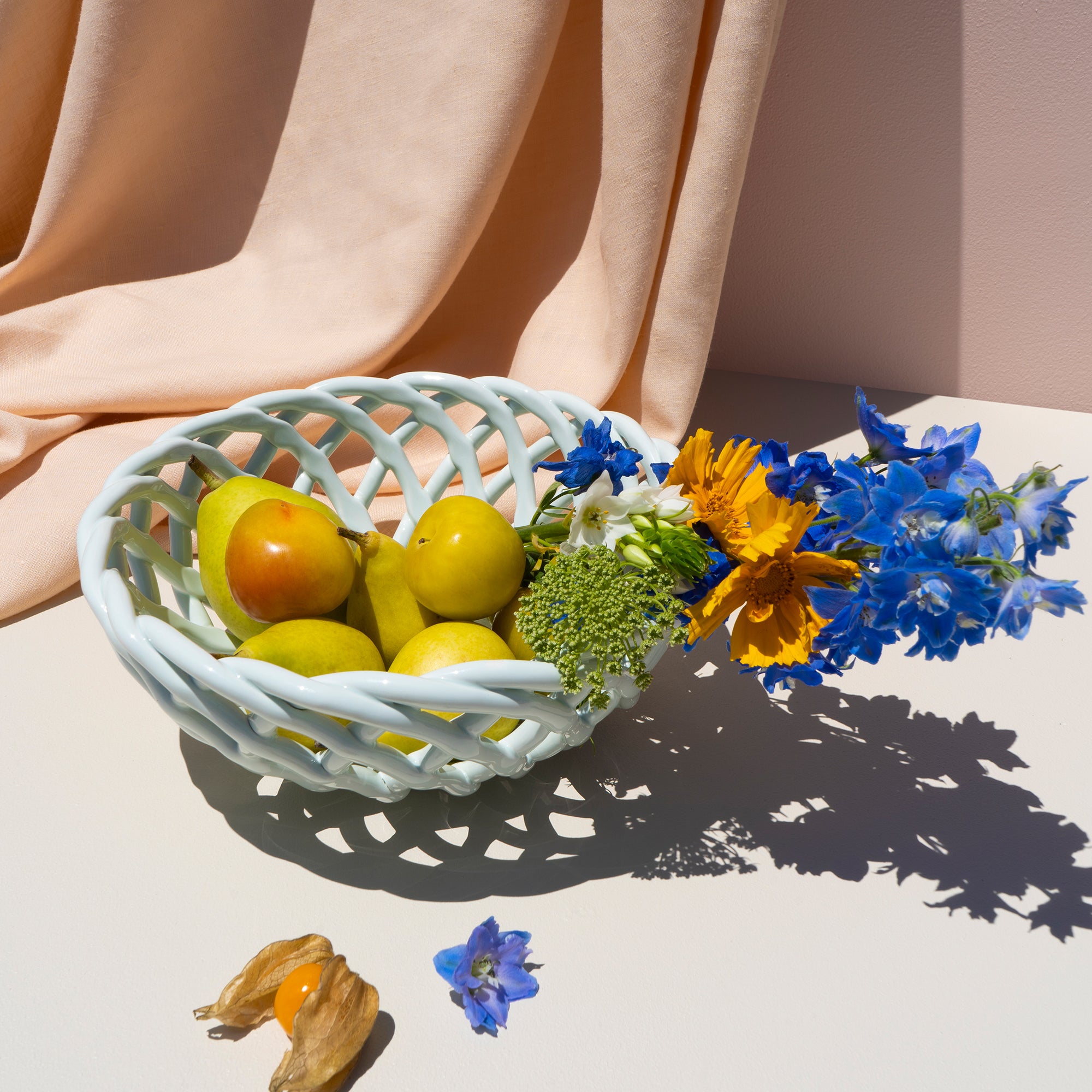 Octaevo Sicilia Ceramic Basket Large Mint - Fruit Basket– FUNSTY